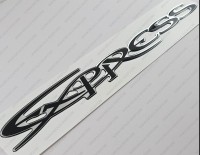 Cruisers Yachts Express Chrome/Black Raised Domed 3D Decal 17.5" x 2.5" 1pcs.
